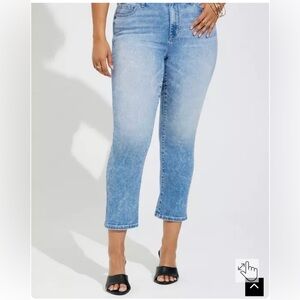 Torrid Cropped Sky High Boot Super Soft High Rise Jeans